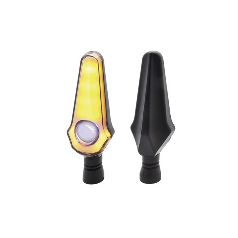 DIRECCIONAL LED SECUENCIAL TIPO FLAMA AMAR-BLANCO UNIVERSAL