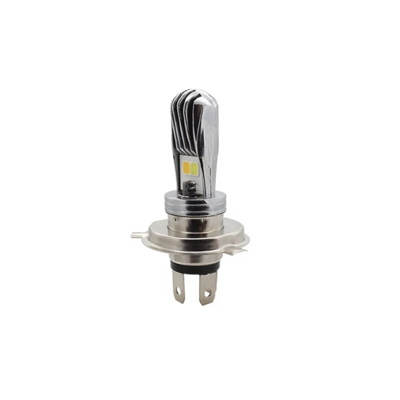 FOCO DE FARO CROMADO LED H4 AMAR-BLANCO