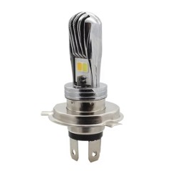 FOCO DE FARO CROMADO LED H4 AMAR-BLANCO