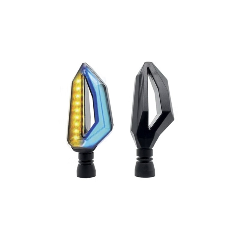 DIRECCIONAL LED SECUENCIAL TIPO ALETA AMAR-AZUL UNIVERSAL