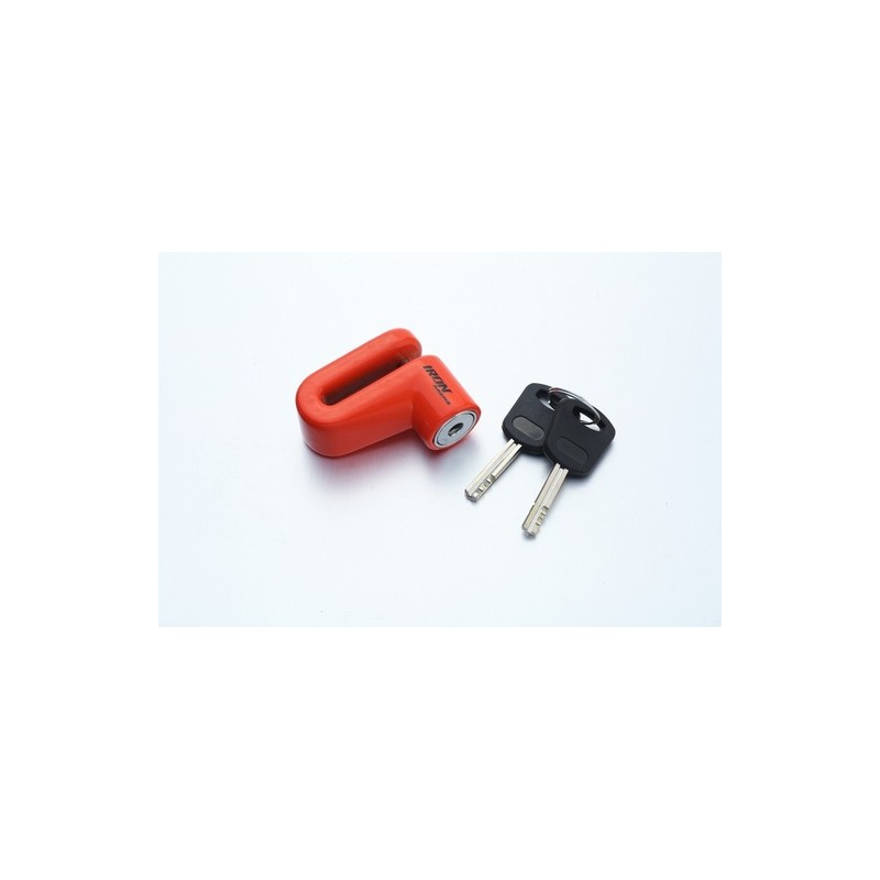 CANDADO ANTIRROBO PARA DISCO FRENO DE MOTOCICLETA IRON RACING IR-02 5.5MM NEON-NARANJA