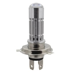 FOCO DE FARO H4 CON LUPA HIPER LED AMARILLO Y BLANCO