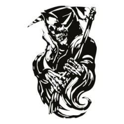 CALCOMANIA REFLEJANTE SANTA MUERTE