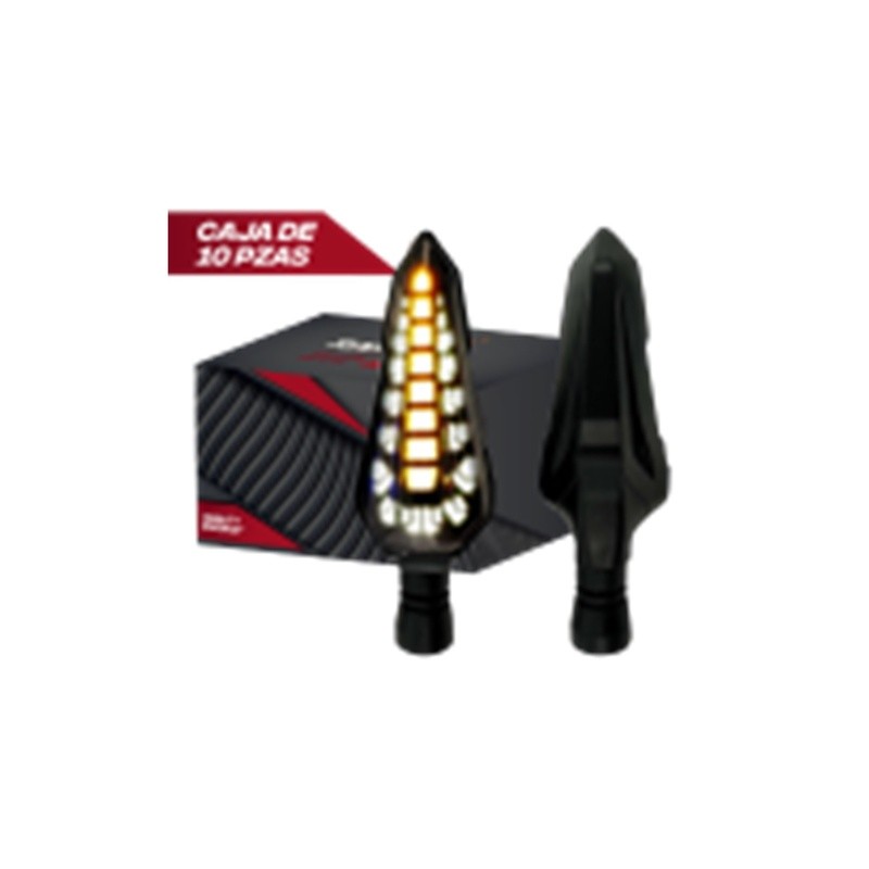 DIRECCIONAL LED SECUENCIAL TIPO DAGA AMAR-BLANCO UNIVERSAL