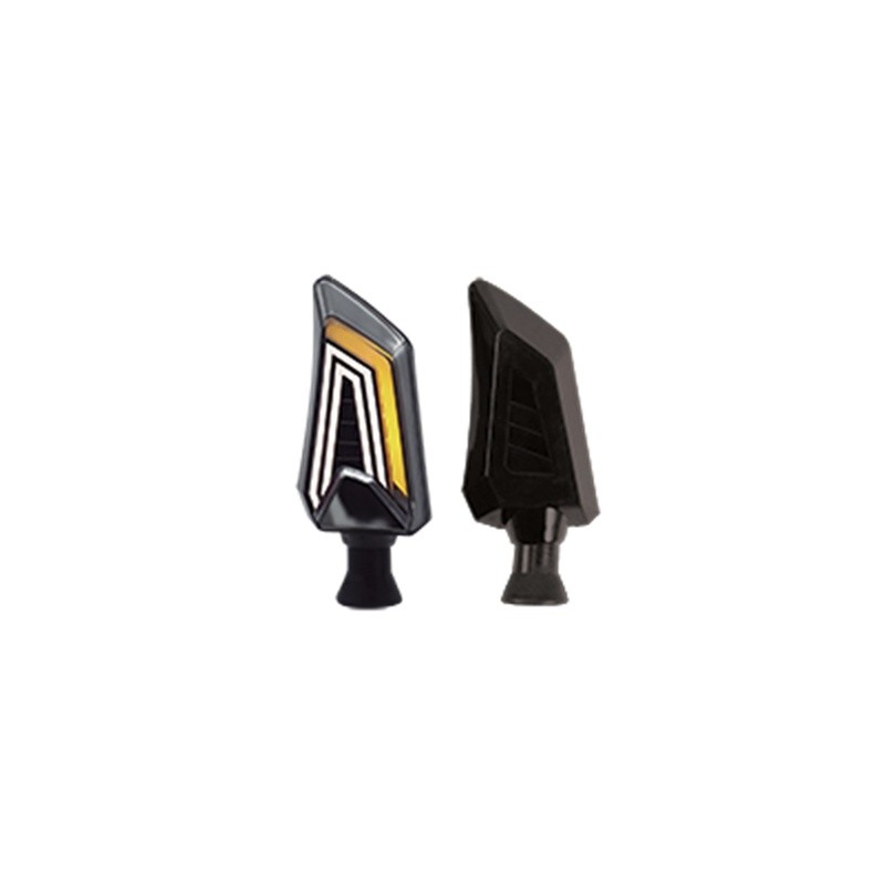 DIRECCIONAL LED SECUENCIAL TIPO MACHETE UNIVERSAL (AMARILLO-BLANCO)