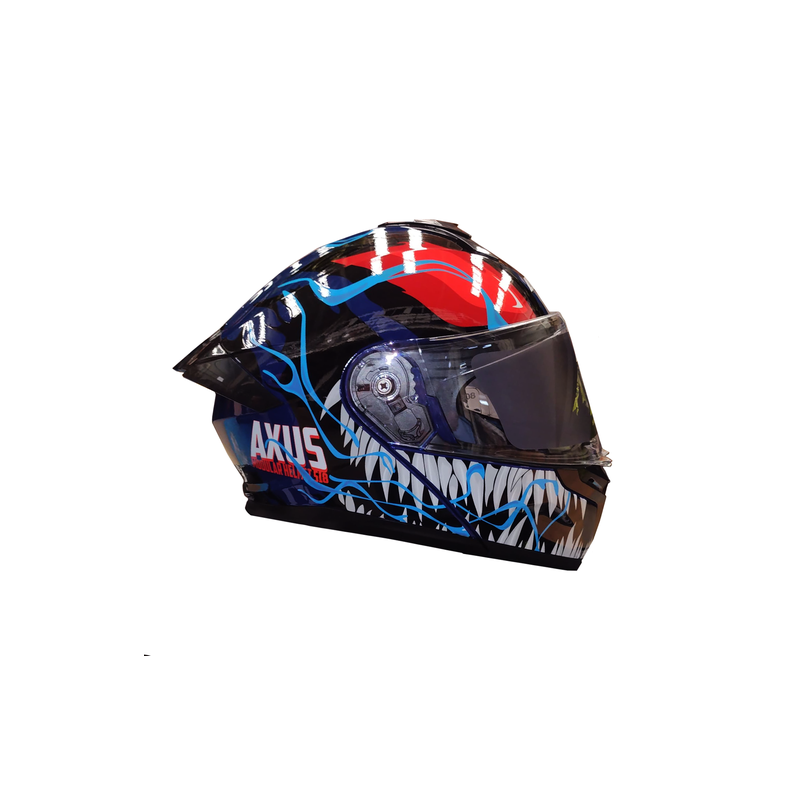 CASCO PARA MOTOCICLISTA  ABATIBLE  NIGHT AZUL/ROJO TALLA L 59-60