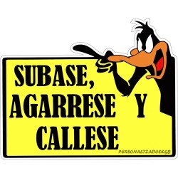 CALCOMANIA GRANDE SUBASE, AGARRESE Y CALLESE