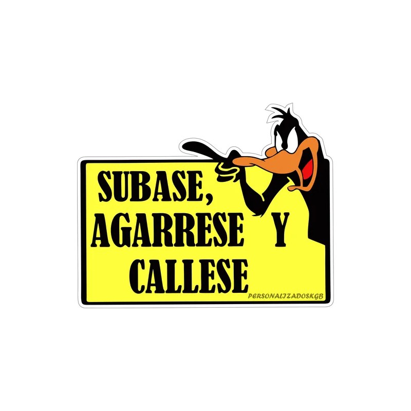 CALCOMANIA GRANDE SUBASE, AGARRESE Y CALLESE
