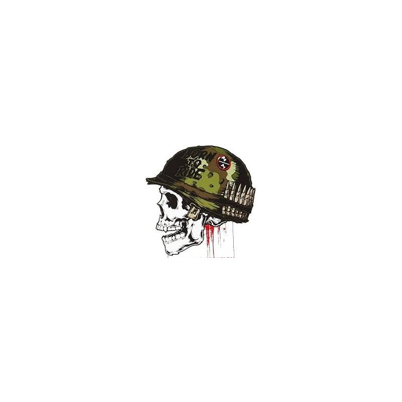 CALCOMANIA GRANDE CALAVERA CASCO MILITAR