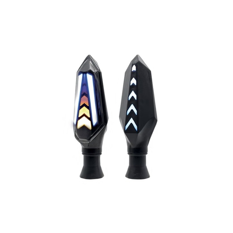 DIRECCIONAL LED SECUENCIAL BI-COLOR TIPO FLECHA AMAR-BLANCO UNIVERSAL