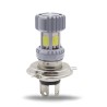 FOCO DE FARO LED H4 LUZ BLANCA SEIS LADOS CARCASA PLATA