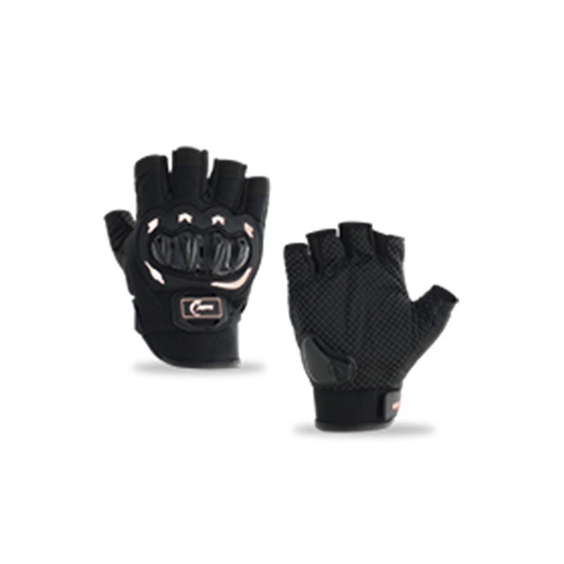 GUANTE MEDIO DEDO CON PROTECCION COLOR BLANCO EXTRA GRANDE