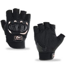 GUANTE MEDIO DEDO CON PROTECCION COLOR BLANCO EXTRA GRANDE