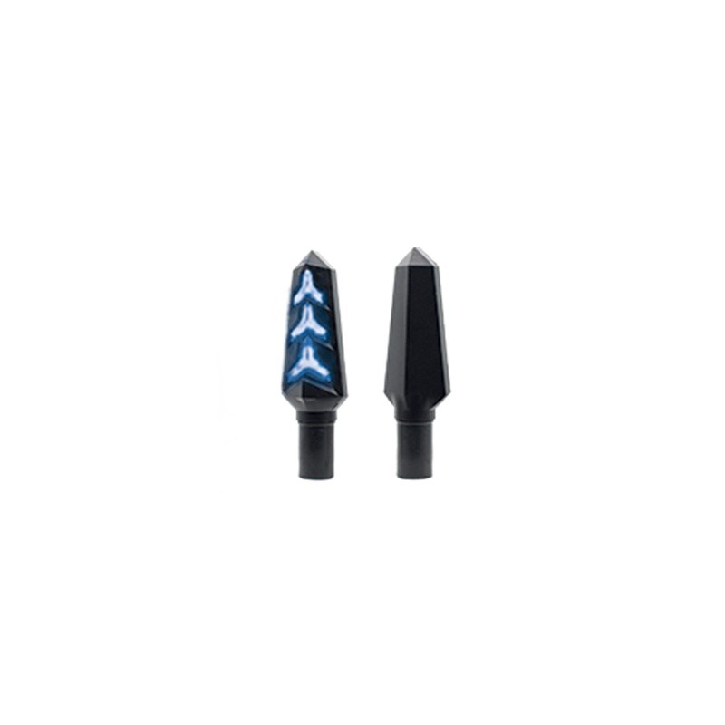 DIRECCIONAL LED SECUENCIAL TIPO RAYO AMAR-AZUL UNIVERSAL