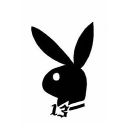 CALCOMANIA GRANDE PLAY BOY NEGRO