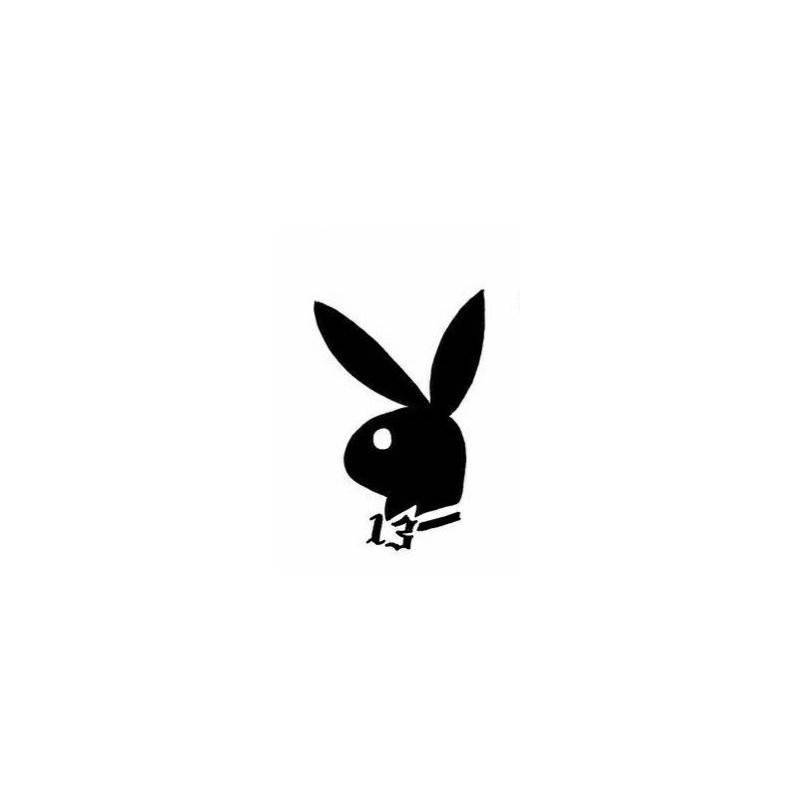 CALCOMANIA GRANDE PLAY BOY NEGRO