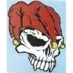 CALCOMANIA GRANDE CALAVERA GORRO ROJO