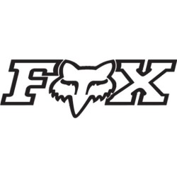 CALCOMANIA GRANDE LETRAS FOX PLATA FONDO NEGRO