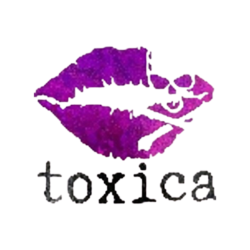 CALCOMANIA GRANDE BESO Y LETRAS TOXICA