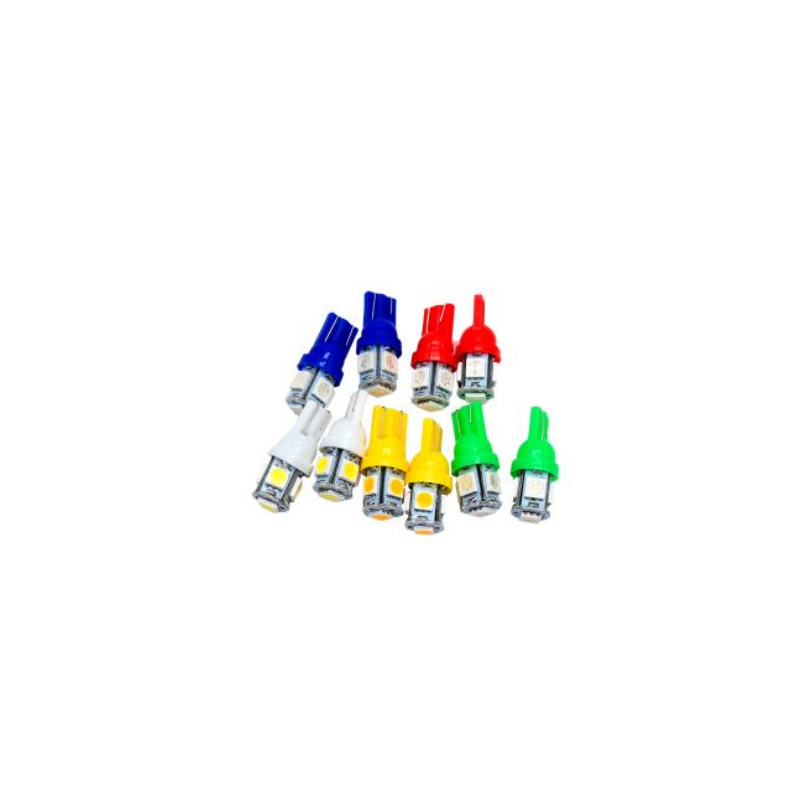 FOCO LED PELLIZCO LUZ BLANCA, ROJOS,VERDES, AMARILLO, BLANCO, AZUL 12 Vcc UNIVERSAL POR PIEZA