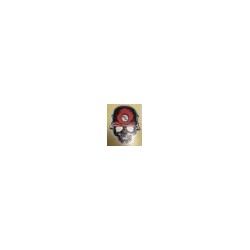 CALCOMANIA REFLEJANTE CALAVERA CASCO ROJO