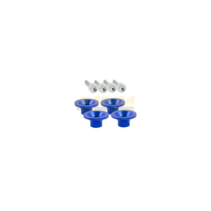 TORNILLO DECORATIVO ALUMINIO CONICO M6 AZUL JUEGO 4 PZS