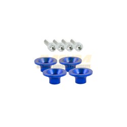 TORNILLO DECORATIVO ALUMINIO CONICO M6 AZUL JUEGO 4 PZS