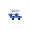 TORNILLO DECORATIVO ALUMINIO CONICO M6 AZUL JUEGO 4 PZS
