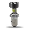 FOCO DE FARO LED MEDIA VUELTA LUZ BLANCA NUEVE LADOS CARCASA PLATA