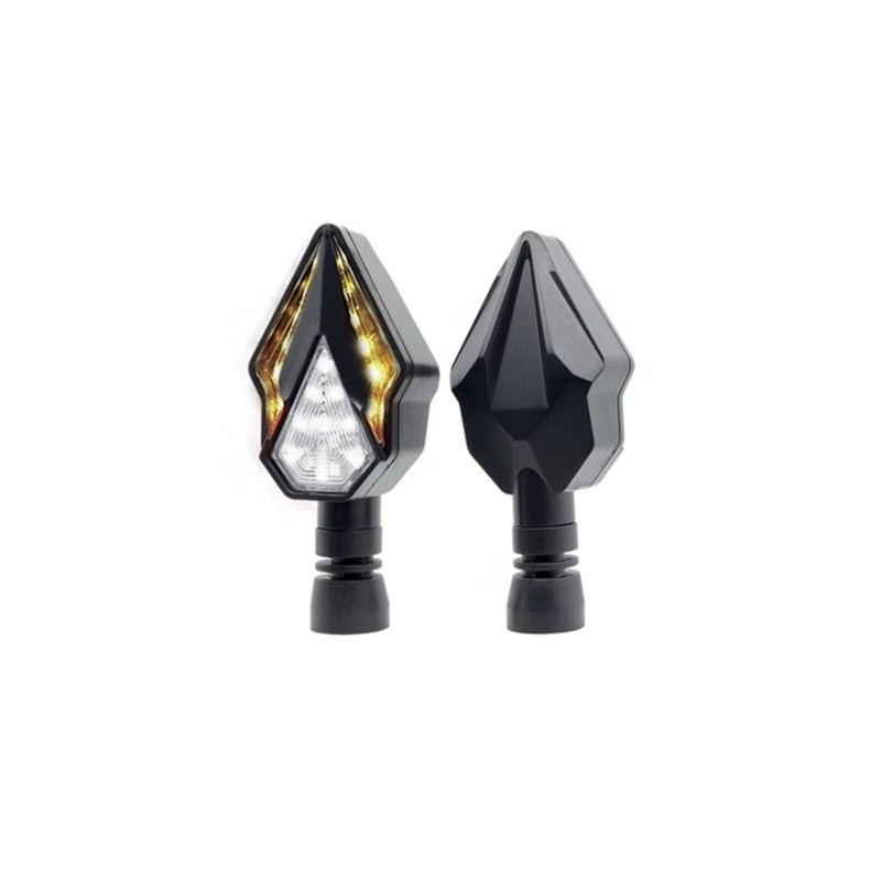 DIRECCIONAL LED SECUENCIAL TIPO DIAMANTE AMAR-BLANCO UNIVERSAL