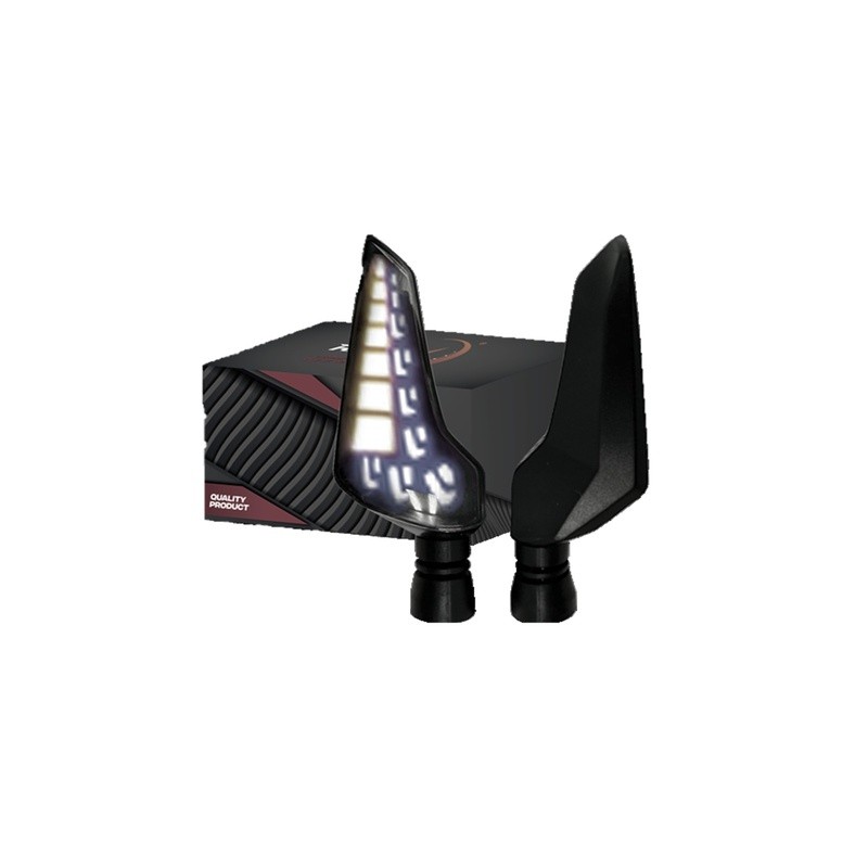 DIRECCIONAL LED SECUENCIAL TIPO BOOMERANG AMAR-AZUL UNIVERSAL