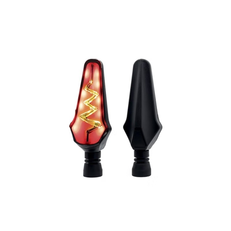 DIRECCIONAL LED SECUENCIAL TIPO RAYO AMAR-ROJO UNIVERSAL