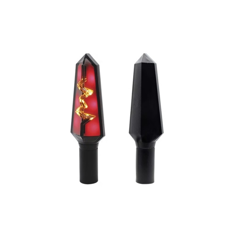 DIRECCIONAL LED MINI TIPO RAYO SECUENCIAL AMAR-ROJO UNIVERSAL