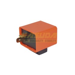 FLASH DESTELLADOR SIN SONIDO CUADRADO 12V NARANJA