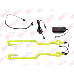 Luces led casco diseño tribal color Flourescente MEK