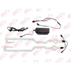 Luces led casco diseño tribal color Blanco MEK