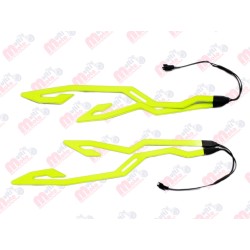 Luces led casco diseño tribal doble color FLUORESCENTE MEK