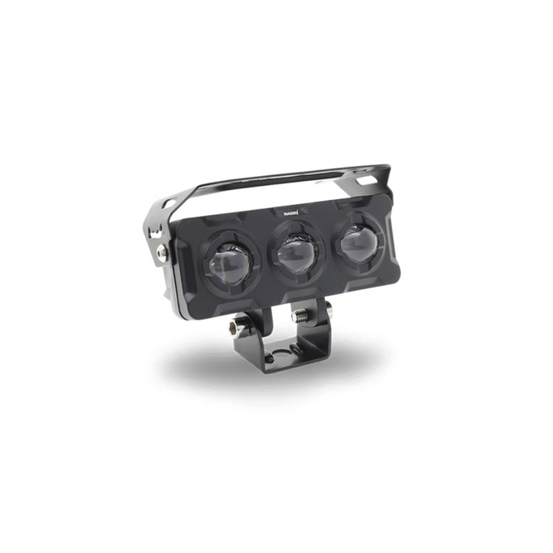FARO AUXILIAR RECTANGULAR 3 OJOS CON LUPA LUZ BLANCA Y AMARILLA