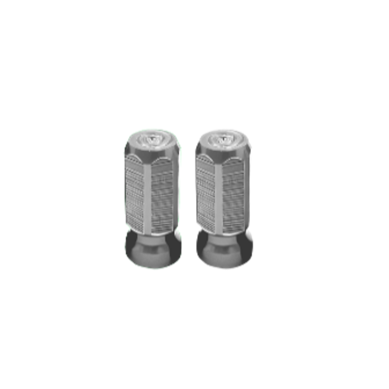 TAPÓN DECORATIVO PARA VÁLVULA EN FORMA DE PRISMA  (PLATA)
