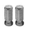 TAPÓN DECORATIVO PARA VÁLVULA EN FORMA DE PRISMA  (PLATA)