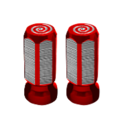 TAPÓN DECORATIVO PARA VÁLVULA EN FORMA DE PRISMA  (ROJO)