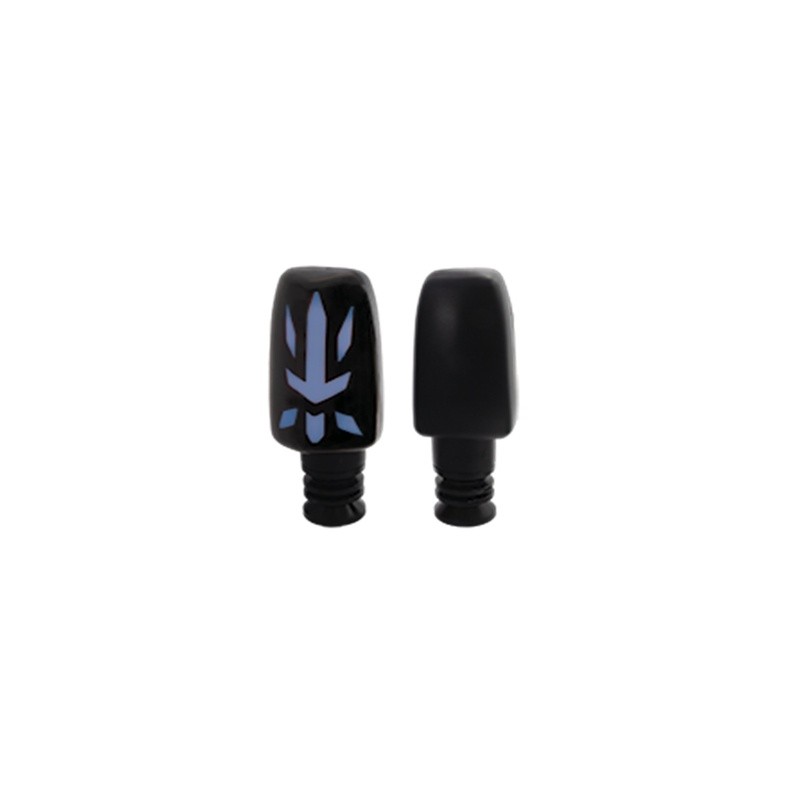 DIRECCIONAL LED SECUENCIAL TIPO CARRERA  UNIVERSAL (AMARILLO-AZUL)