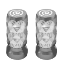 TAPÓN DECORATIVO PARA VÁLVULA EN FORMA DE DIAMANTE  (PLATA)