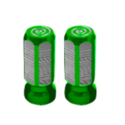 TAPÓN DECORATIVO PARA VÁLVULA EN FORMA DE PRISMA  (VERDE)