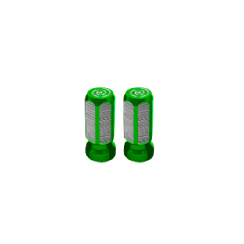TAPÓN DECORATIVO PARA VÁLVULA EN FORMA DE PRISMA  (VERDE)