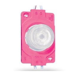 TIRA DE MODULO LED TIPO SOMBRERO 1 LUZ (ROSA)