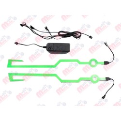 Luces led casco diseño tribal color Verde MEK
