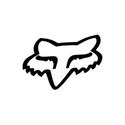 CALCOMANIA FOX ROSTRO BLANCO/NEGRO