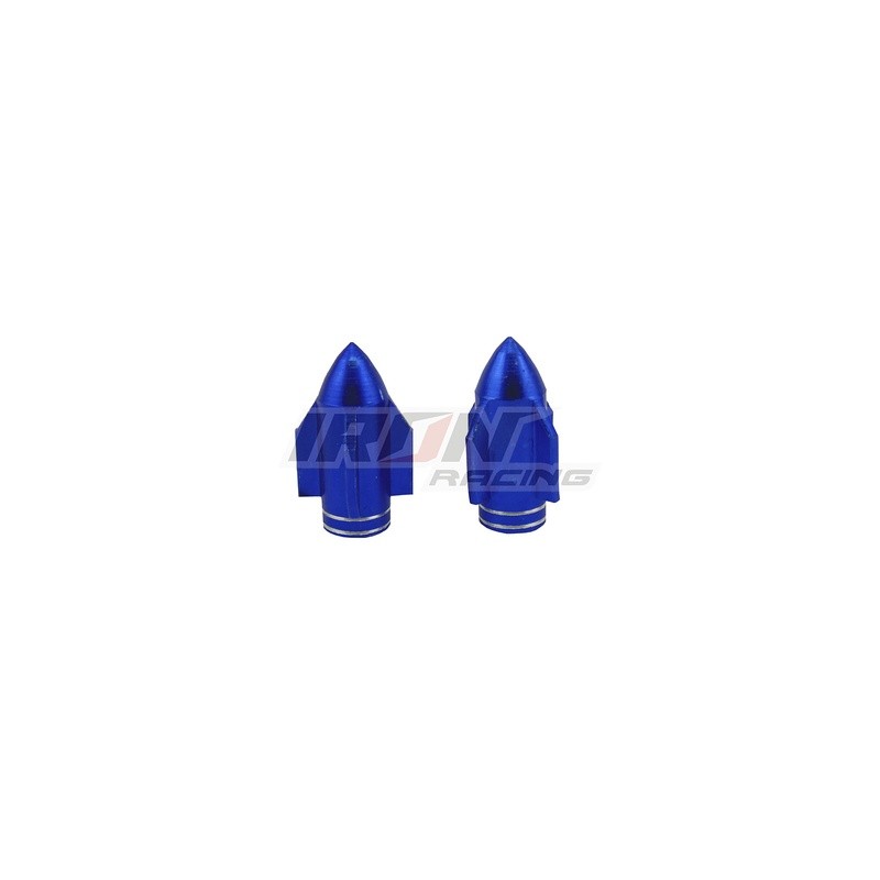 TAPON DE VALVULA DE AIRE ALUMINIO COHETE AZUL