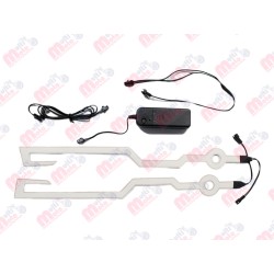 Luces led casco diseño tribal color Blanco MEK